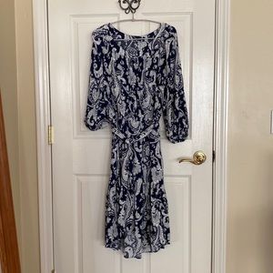 TALBOT’S  PAISLEY BLUE DRESS